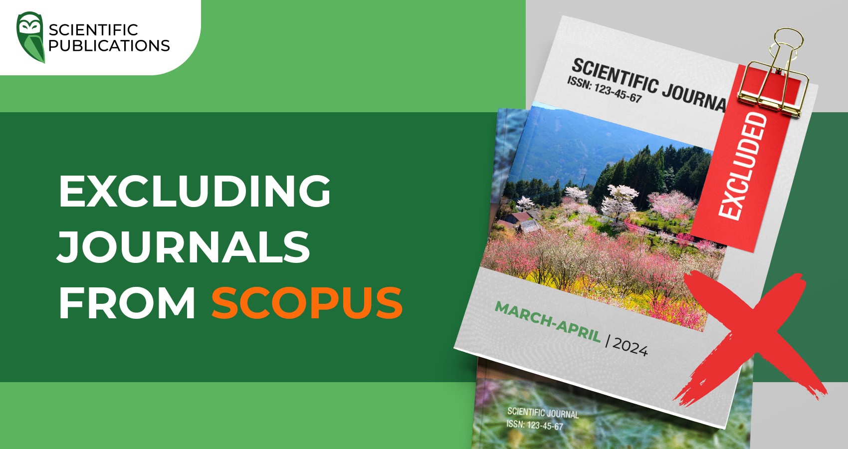 Exclusion of journals from Scopus for March and April 2024