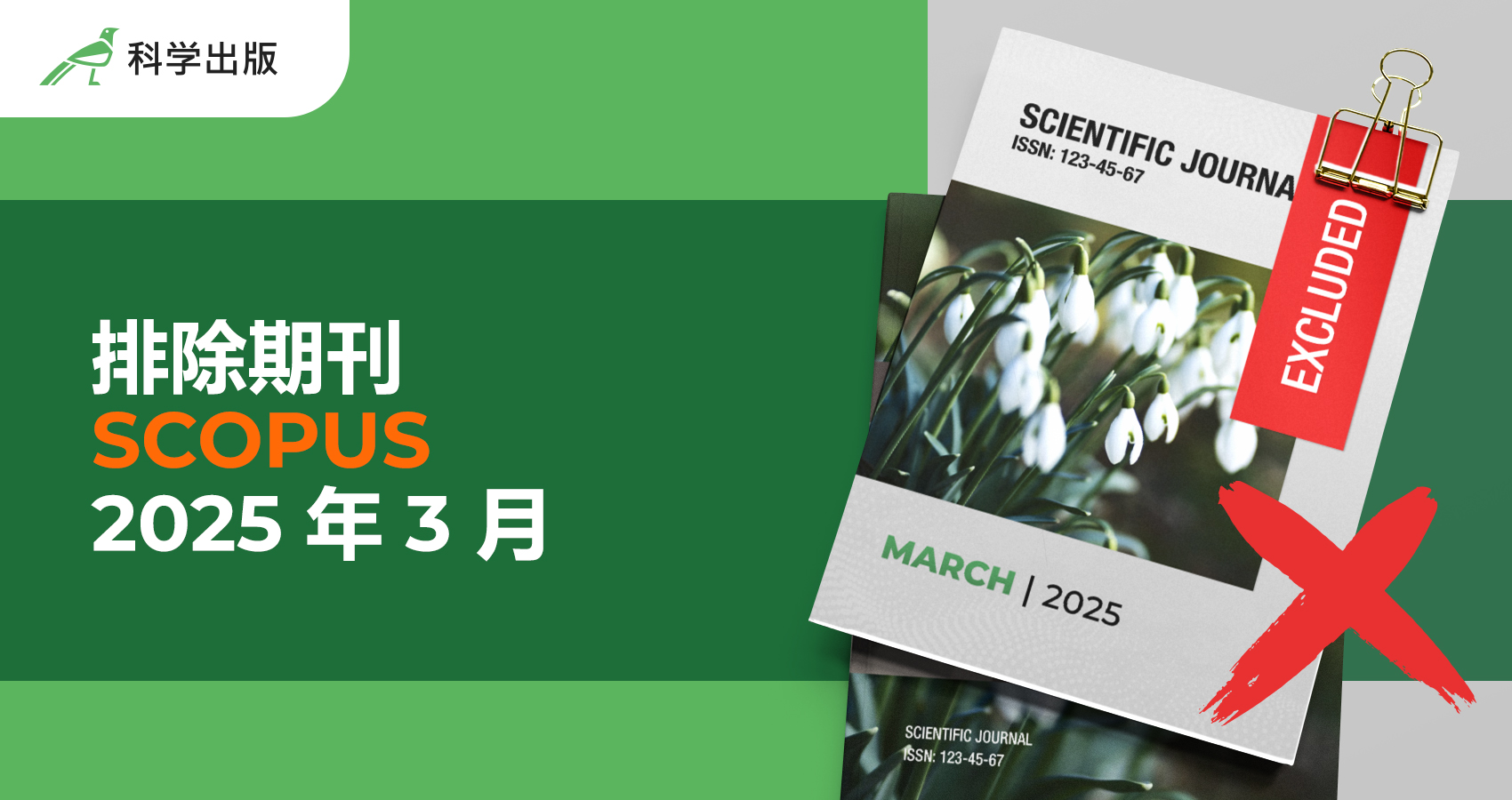 2025 年 3 月将期刊排除在 Scopus 之外