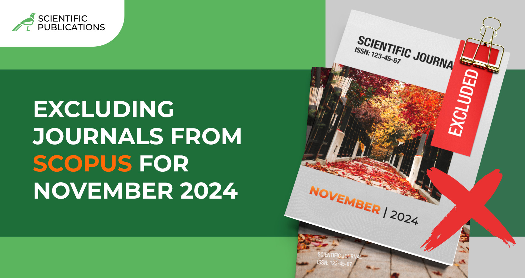 Excluding journals from Scopus for November 2024
